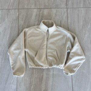 TNA Cream Zip-Up Fleece Jacket